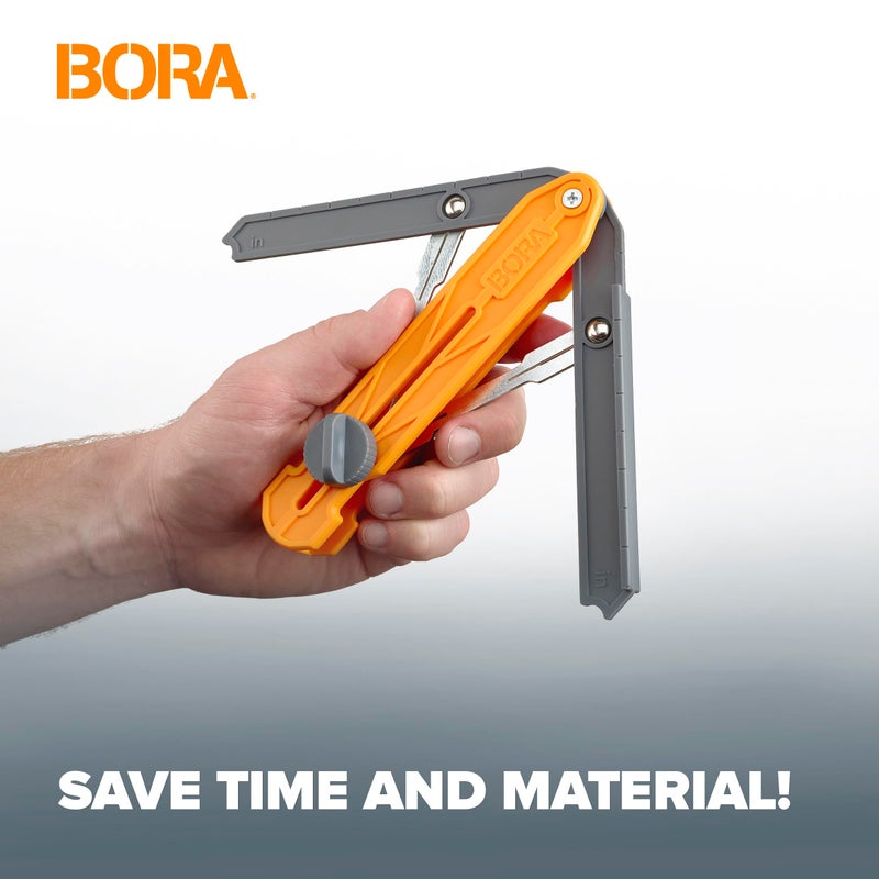 BORA MiteriX Compact Angle Finder Tool Gauge, Duplicates & Splits in Half for Precise Transfer to Miter Saw, Easy Corner and Angle Measuring & Duplicating - 530402 - Image 5